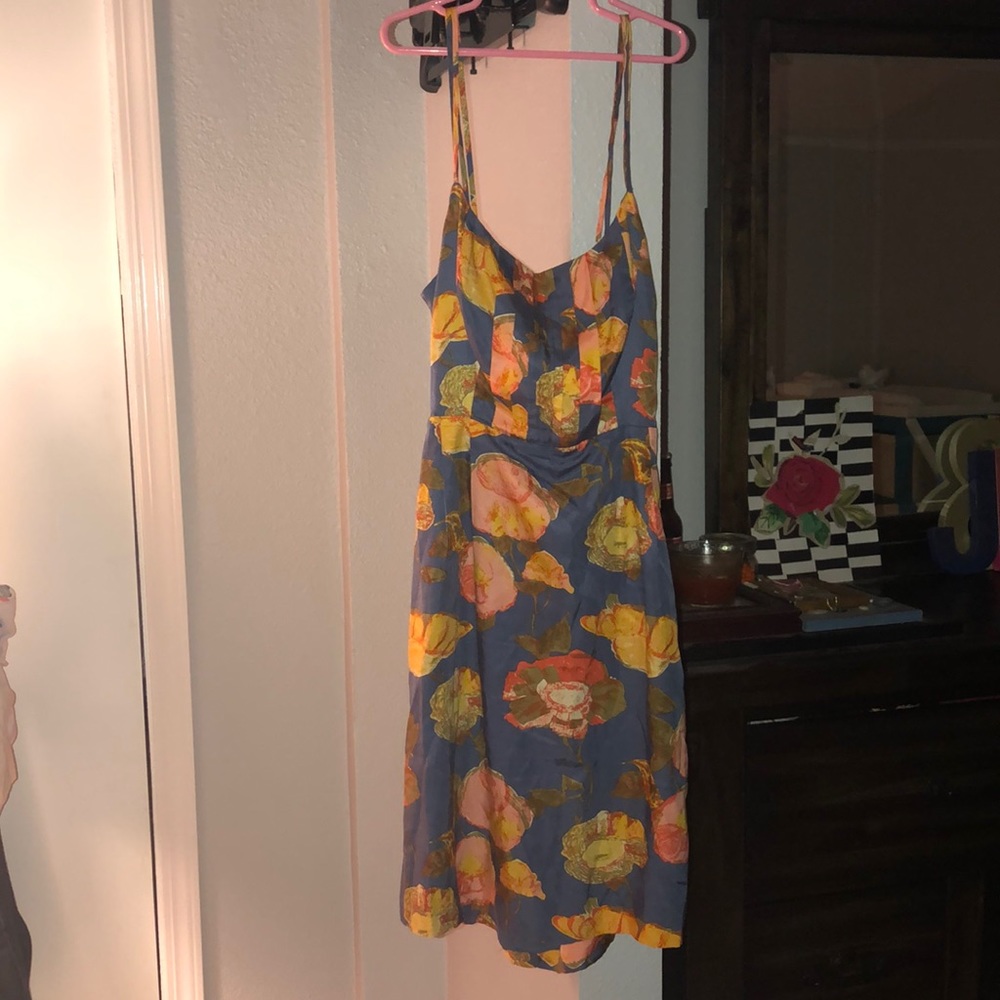 semi formal poppy dress from anthropology